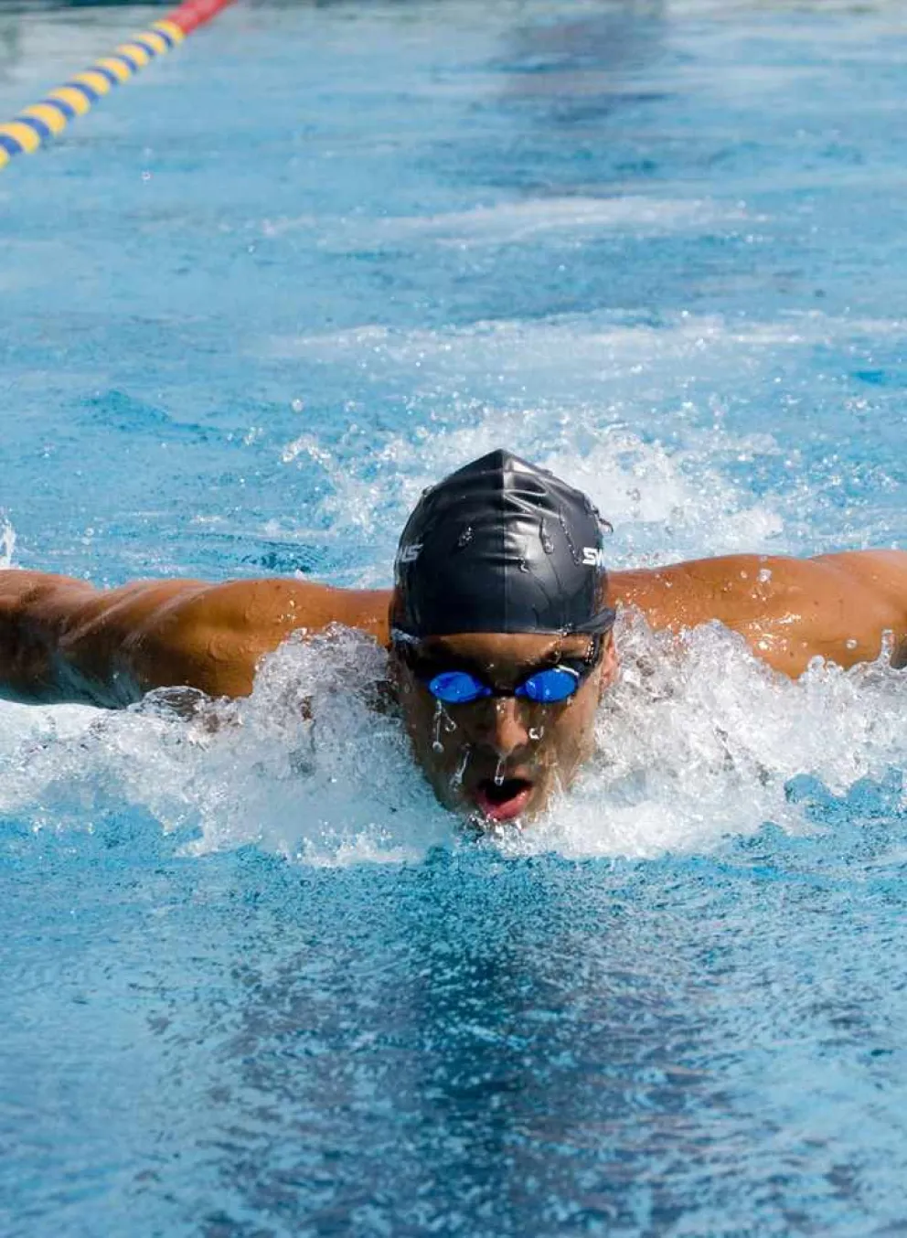 Man Swimming in pool